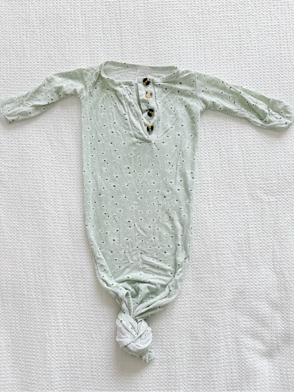 Lou Lou & Company Sage Green Floral Knotted Gown